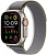 apple watch ultra 2, 49 мм, корпус из титана, ремешок trail зеленого/серого цвета магазин Appleworld