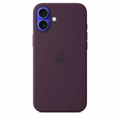 Силиконовый чехол для iPhone 16 с MagSafe (Plum)