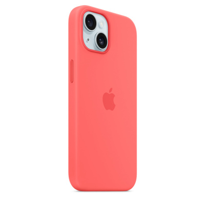 Силиконовый чехол для iPhone 15 с MagSafe (Guava)