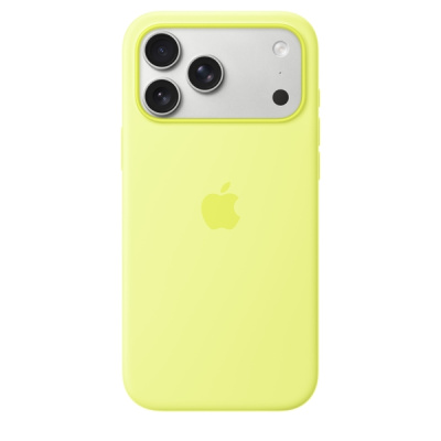 Силиконовый чехол для iPhone 17 Pro Max с MagSafe (Neon Yellow)