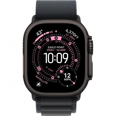 apple watch ultra 3, 2025 г., 49 мм, корпус из титана цвета black, ремешок alpine black магазин Appleworld