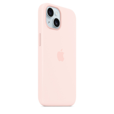 Силиконовый чехол для iPhone 15 с MagSafe (Pink)