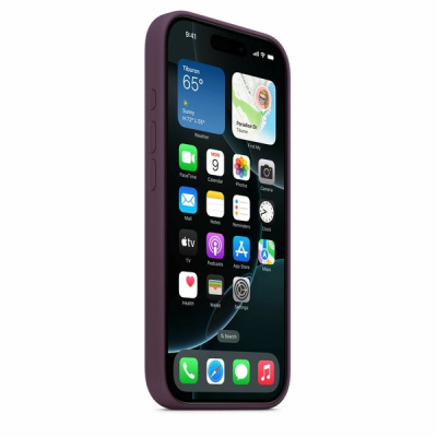 Силиконовый чехол для iPhone 16 Pro с MagSafe (Plum)