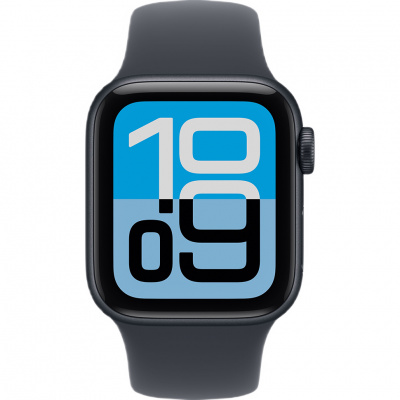 apple watch se 3, 40 мм, корпус из алюминия цвета midnight, спортивный ремешок магазин Appleworld