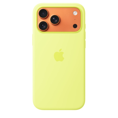 Силиконовый чехол для iPhone 17 Pro Max с MagSafe (Neon Yellow)