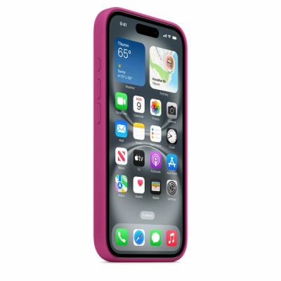 Силиконовый чехол для iPhone 16 Plus с MagSafe (Fuchsia)
