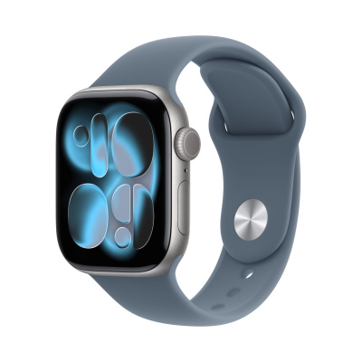 apple watch series 11, 42 мм, корпус из алюминия цвета space gray, спортивный ремешок магазин Appleworld
