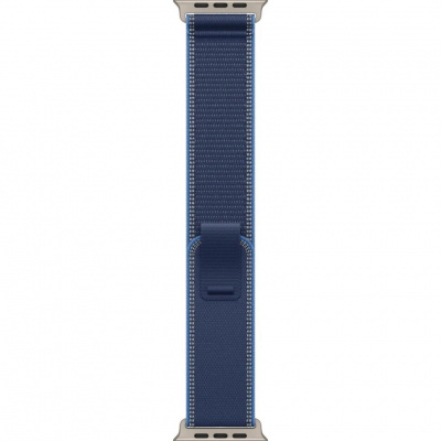 apple watch ultra 3, 2025 г., 49 мм, корпус из титана цвета natural, ремешок trail blue/bright blue  магазин Appleworld