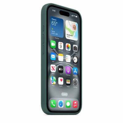 Силиконовый чехол для iPhone 16 Plus с MagSafe (Lake Green)