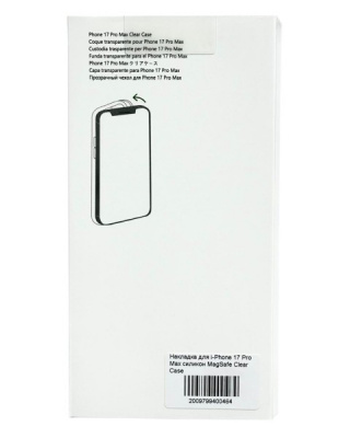 Чехол для iPhone 17 Pro Max Clear case с MagSafe (прозрачный)