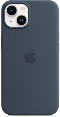 Силиконовый чехол для iPhone 14 (Storm Blue)
