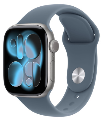 apple watch series 11, 42 мм, корпус из алюминия цвета space gray, спортивный ремешок магазин Appleworld