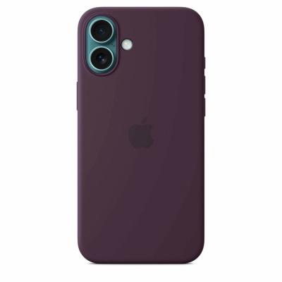 Силиконовый чехол для iPhone 16 с MagSafe (Plum)